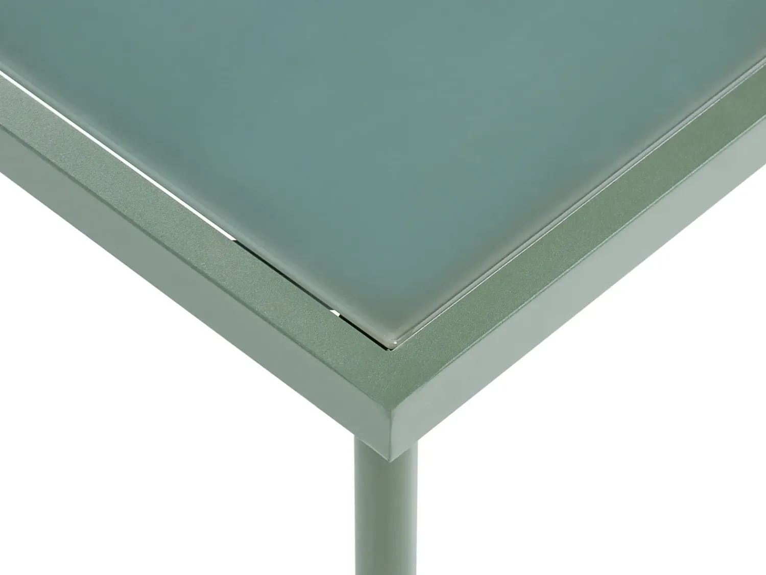 Beliani Set da giardino con tavolo 4 posti MOLVENO Metallo Beige/Verde Beige Verde