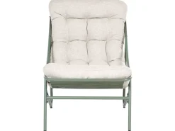 Beliani Set da giardino con tavolo 4 posti MOLVENO Metallo Beige/Verde Beige Verde