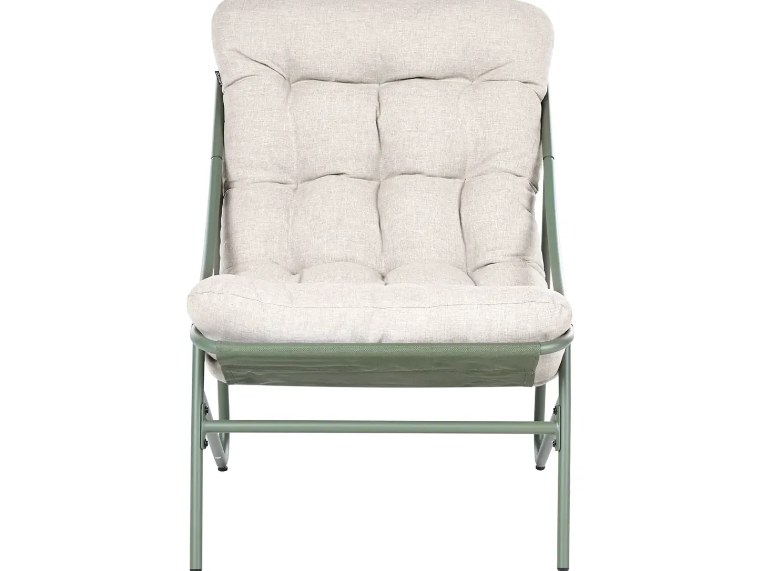 Beliani Set da giardino con tavolo 4 posti MOLVENO Metallo Beige/Verde Beige Verde