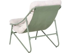 Beliani Set da giardino con tavolo 4 posti MOLVENO Metallo Beige/Verde Beige Verde