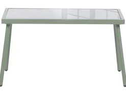 Beliani Set da giardino con tavolo 4 posti MOLVENO Metallo Beige/Verde Beige Verde