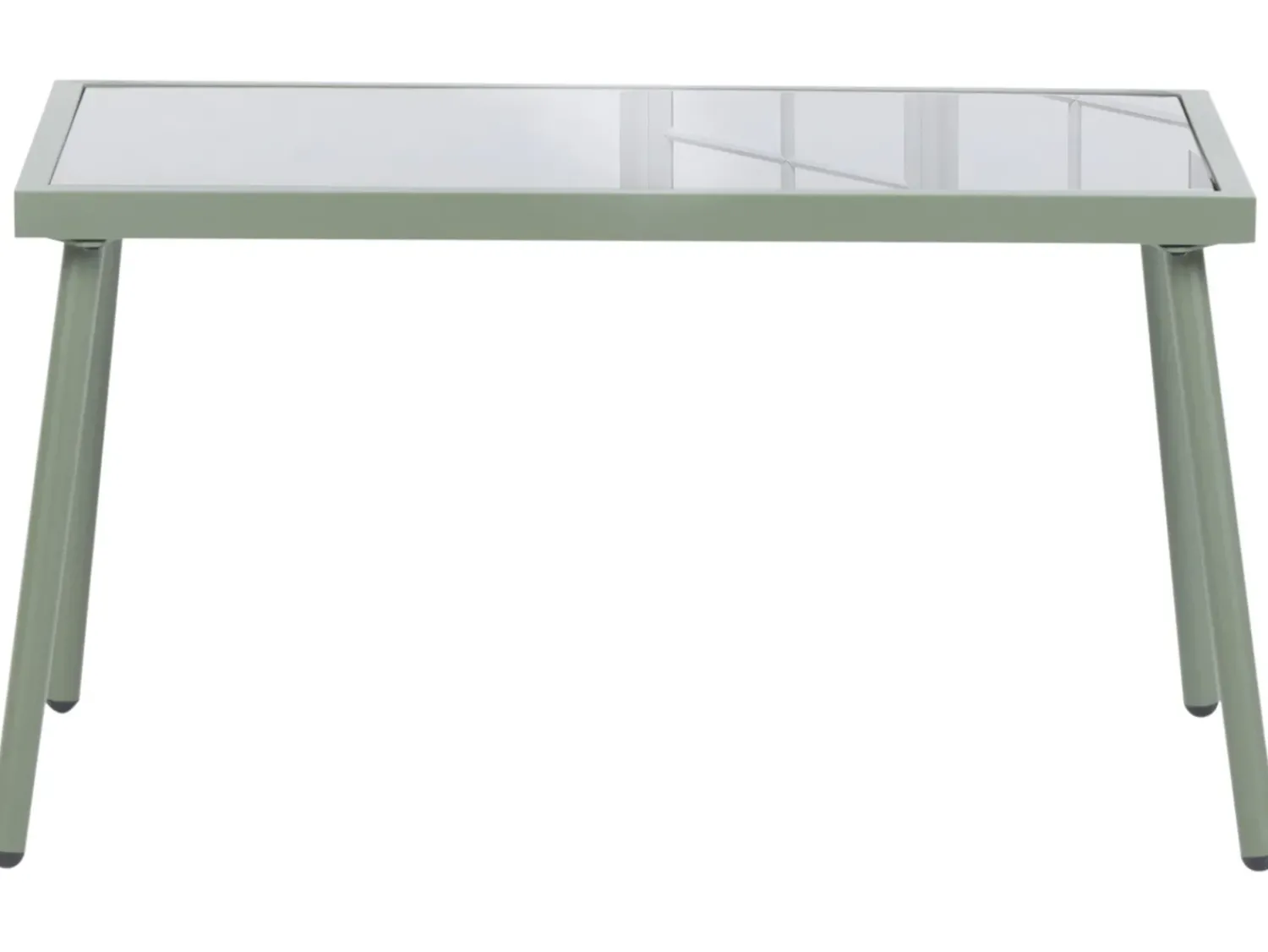 Beliani Set da giardino con tavolo 4 posti MOLVENO Metallo Beige/Verde Beige Verde