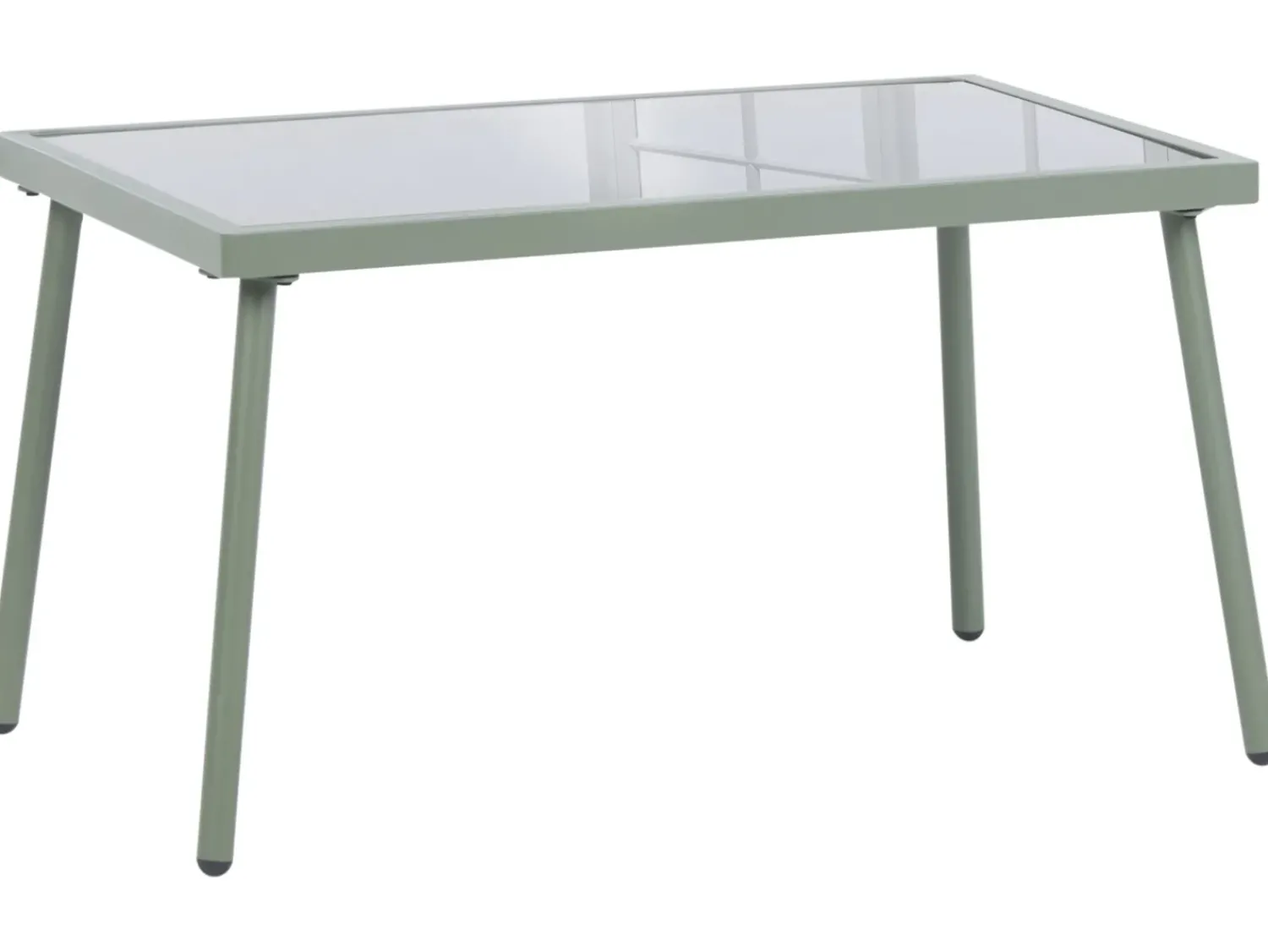 Beliani Set da giardino con tavolo 4 posti MOLVENO Metallo Beige/Verde Beige Verde