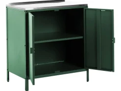 Hot Beliani Set da 3 per cucina da esterno VILAMA Metallo Verde Verde Argento