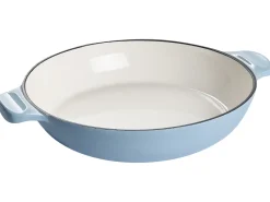 Clearance Beliani Set da 7 pezzi in ghisa FERRANO Azzurro Blu Bianco Blu Oro
