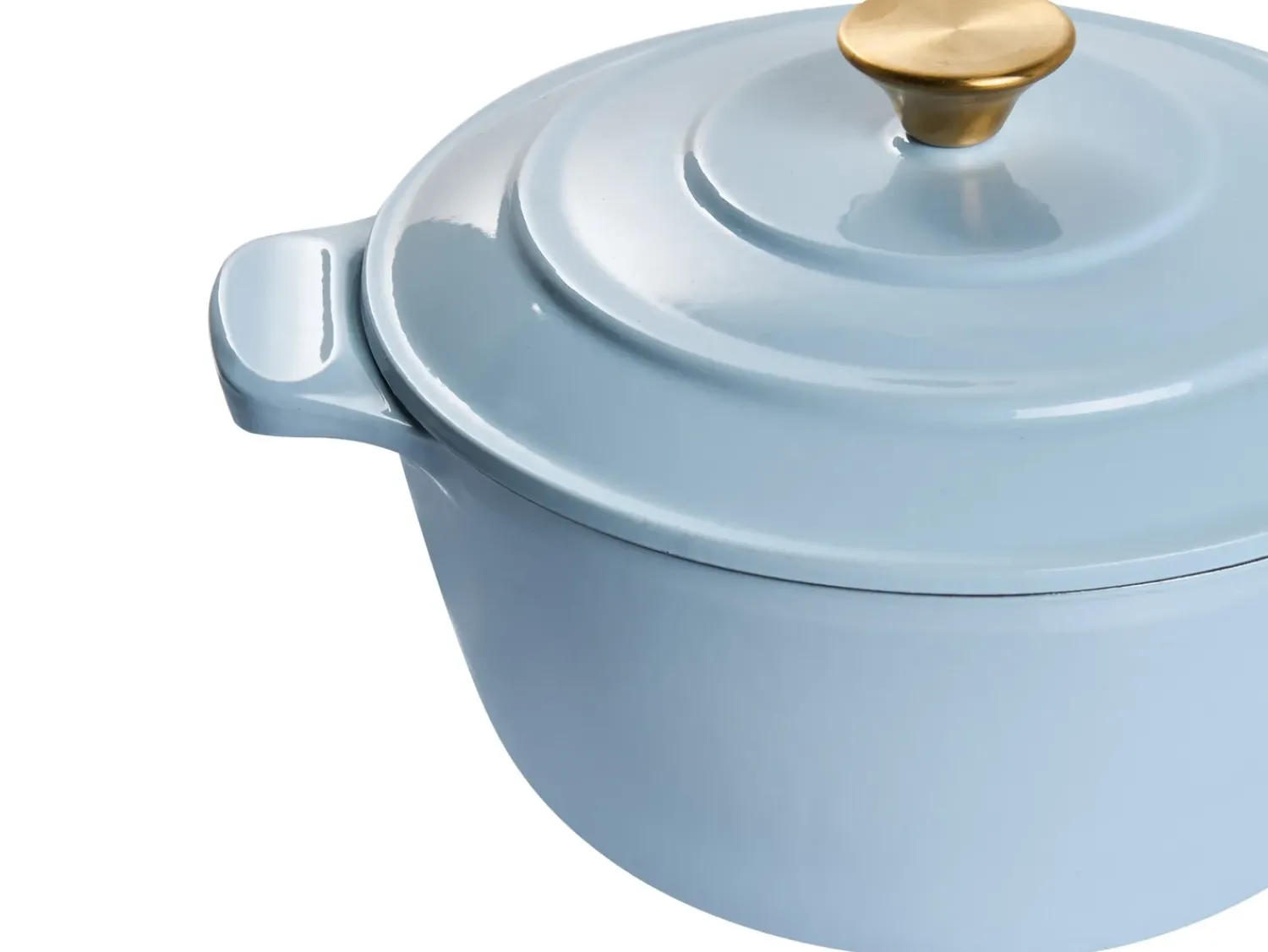 Clearance Beliani Set da 7 pezzi in ghisa FERRANO Azzurro Blu Bianco Blu Oro