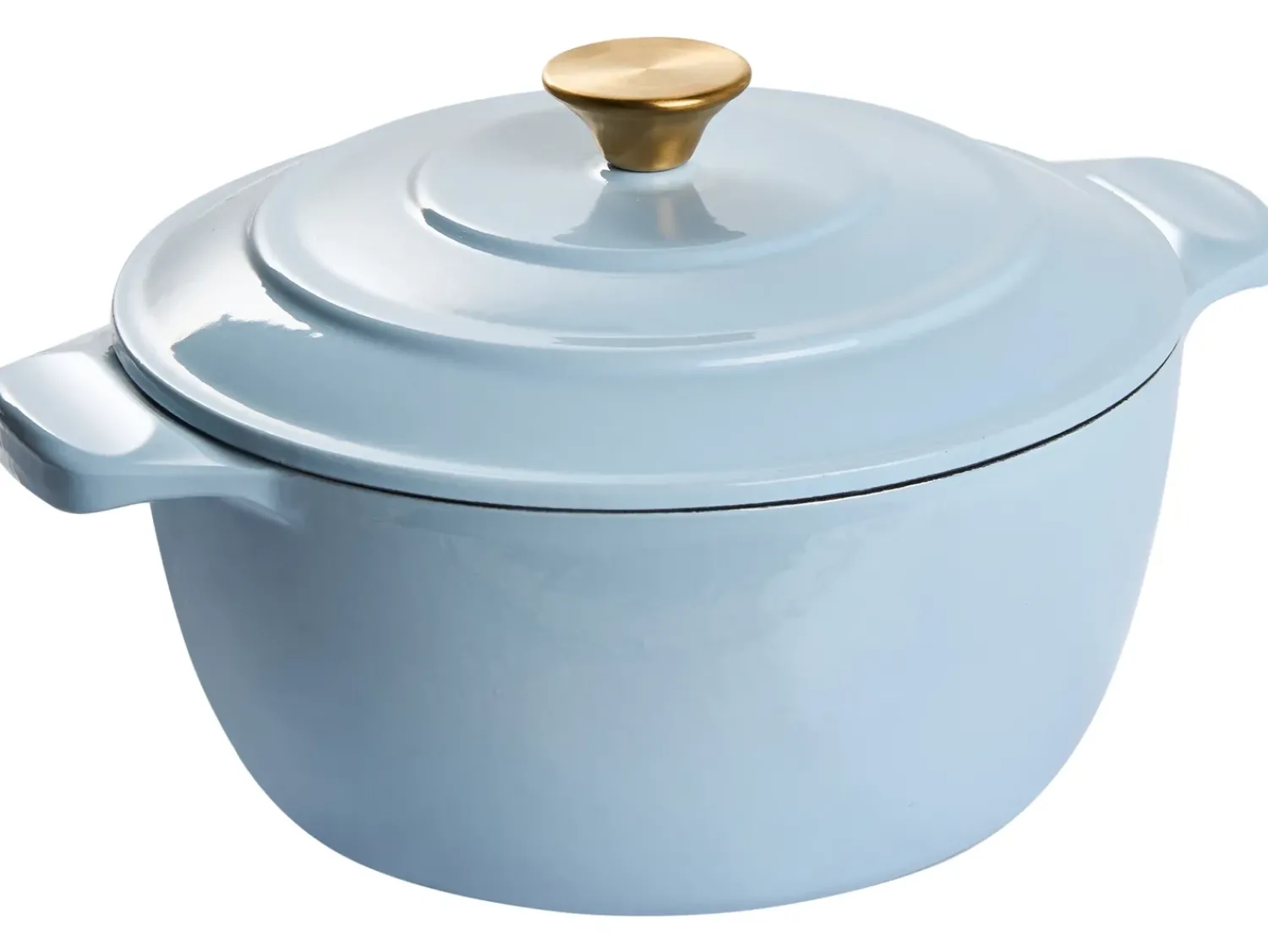 Clearance Beliani Set da 7 pezzi in ghisa FERRANO Azzurro Blu Bianco Blu Oro