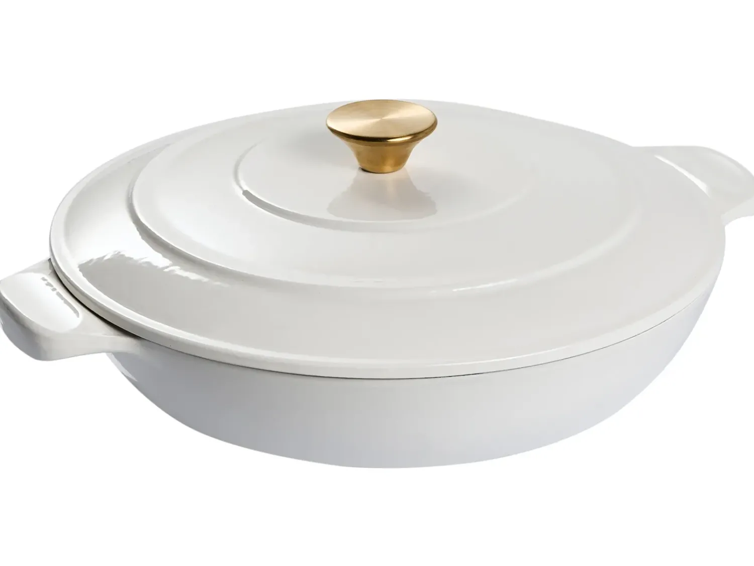Clearance Beliani Set da 7 pezzi in ghisa FERRANO Bianco sporco Bianco Bianco Oro