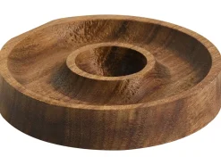 Outlet Beliani Set da 6 Portauova con 2 supporti FOURNIL Legno d'acacia Marrone