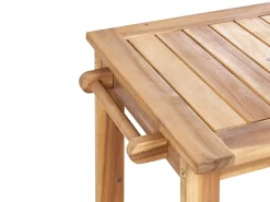Sale Beliani Set da pranzo da giardino con carrello 6 posti SASSARI II Legno di acacia certificato chiaro Marrone