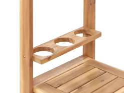 Sale Beliani Set da pranzo da giardino con carrello 6 posti SASSARI II Legno di acacia certificato chiaro Marrone