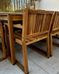 Online Beliani Set da pranzo da giardino con carrello 8 posti SASSARI II Legno di acacia certificato chiaro Marrone