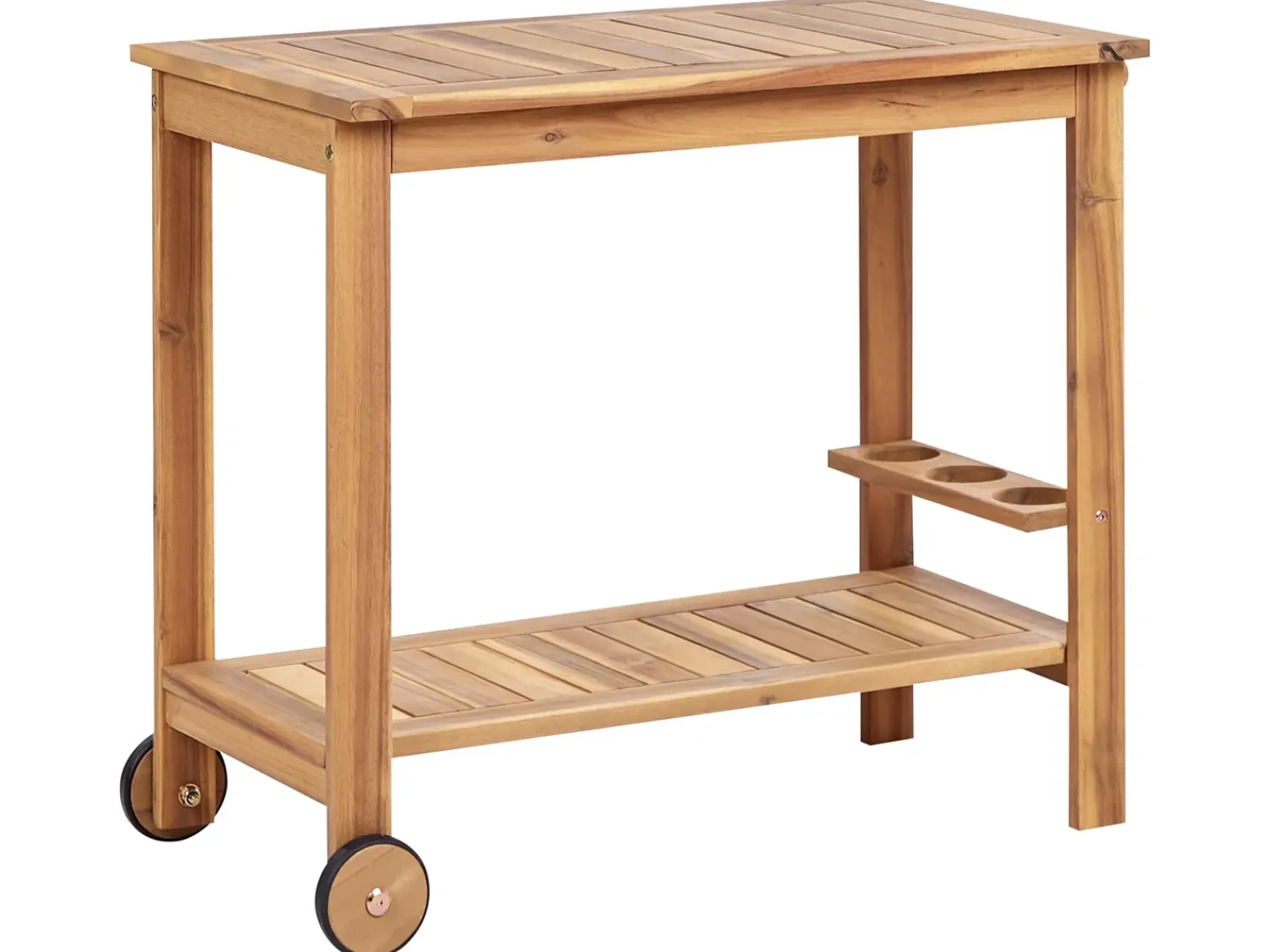 Online Beliani Set da pranzo da giardino con carrello 8 posti SASSARI II Legno di acacia certificato chiaro Marrone