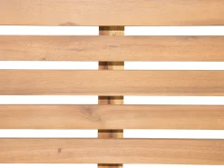 Online Beliani Set da pranzo da giardino con lettini 8 posti CESANA Legno d'acacia Marrone chiaro Grigio Marrone