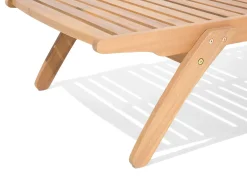 Online Beliani Set da pranzo da giardino con lettini 8 posti CESANA Legno d'acacia Marrone chiaro Grigio Marrone