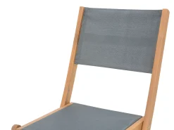 Online Beliani Set da pranzo da giardino con lettini 8 posti CESANA Legno d'acacia Marrone chiaro Grigio Marrone