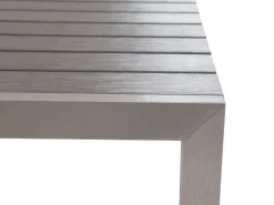 Best Beliani Set da pranzo da giardino con panche 6 posti NARDO Grigio Argento Grigio