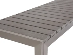 Best Beliani Set da pranzo da giardino con panche 6 posti NARDO Grigio Argento Grigio