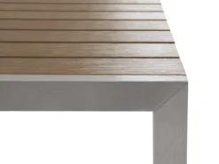 Beliani Set da pranzo da giardino con panche 6 posti NARDO Marrone Argento Marrone