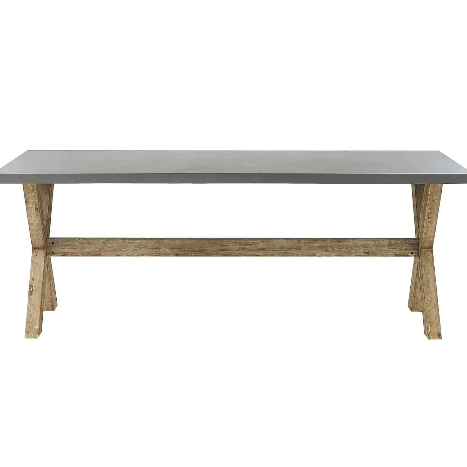 Sale Beliani Set da pranzo da giardino con panche e sgabelli 8 posti OLBIA Cemento Grigio Marrone Grigio