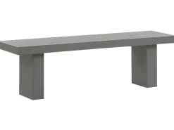 Online Beliani Set da pranzo da giardino con panche e sgabelli 6 posti TARANTO Cemento Grigio