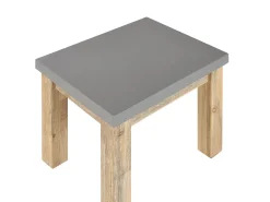 Outlet Beliani Set da pranzo da giardino con panche e sgabelli 8 posti OSTUNI Cemento Grigio Marrone Grigio
