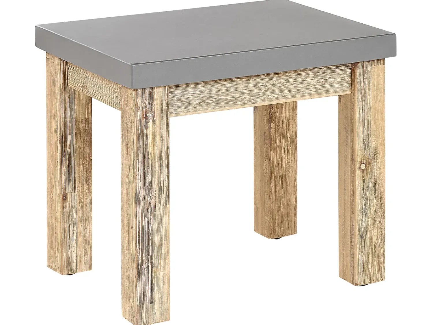 Outlet Beliani Set da pranzo da giardino con panche e sgabelli 8 posti OSTUNI Cemento Grigio Marrone Grigio