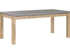Outlet Beliani Set da pranzo da giardino con panche e sgabelli 8 posti OSTUNI Cemento Grigio Marrone Grigio