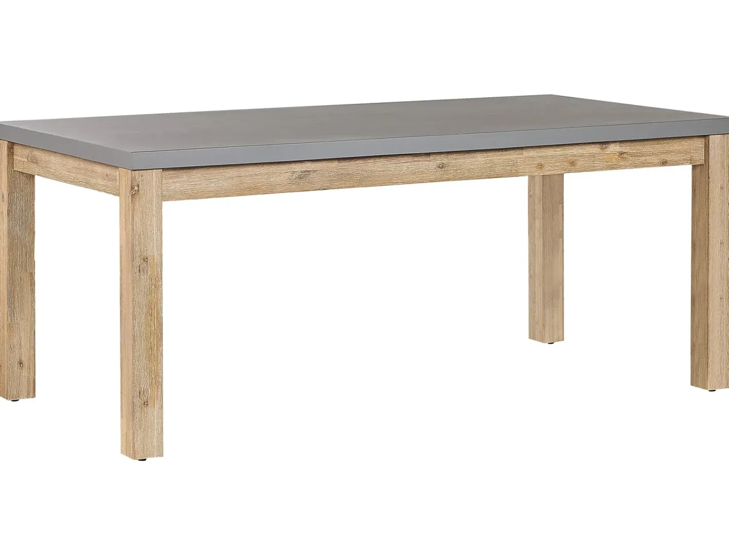 Outlet Beliani Set da pranzo da giardino con panche e sgabelli 8 posti OSTUNI Cemento Grigio Marrone Grigio