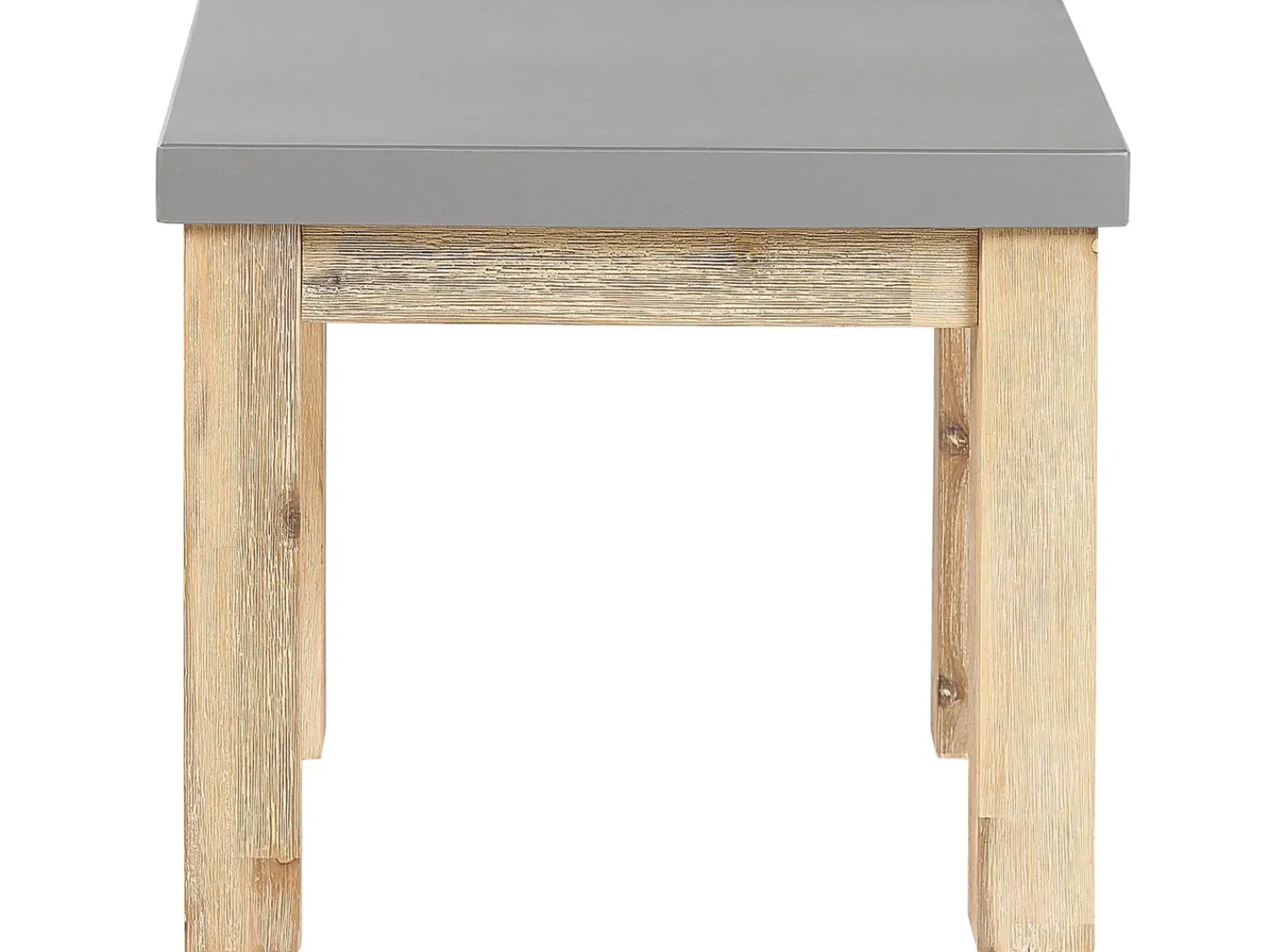 Outlet Beliani Set da pranzo da giardino con panche e sgabelli 8 posti OSTUNI Cemento Grigio Marrone Grigio