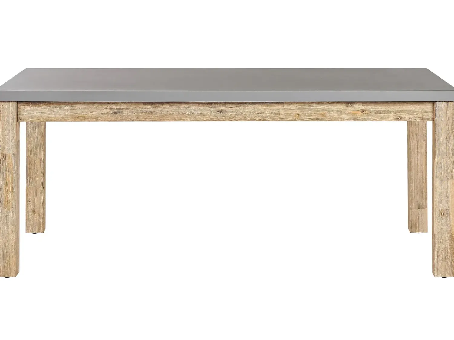 Outlet Beliani Set da pranzo da giardino con panche e sgabelli 8 posti OSTUNI Cemento Grigio Marrone Grigio