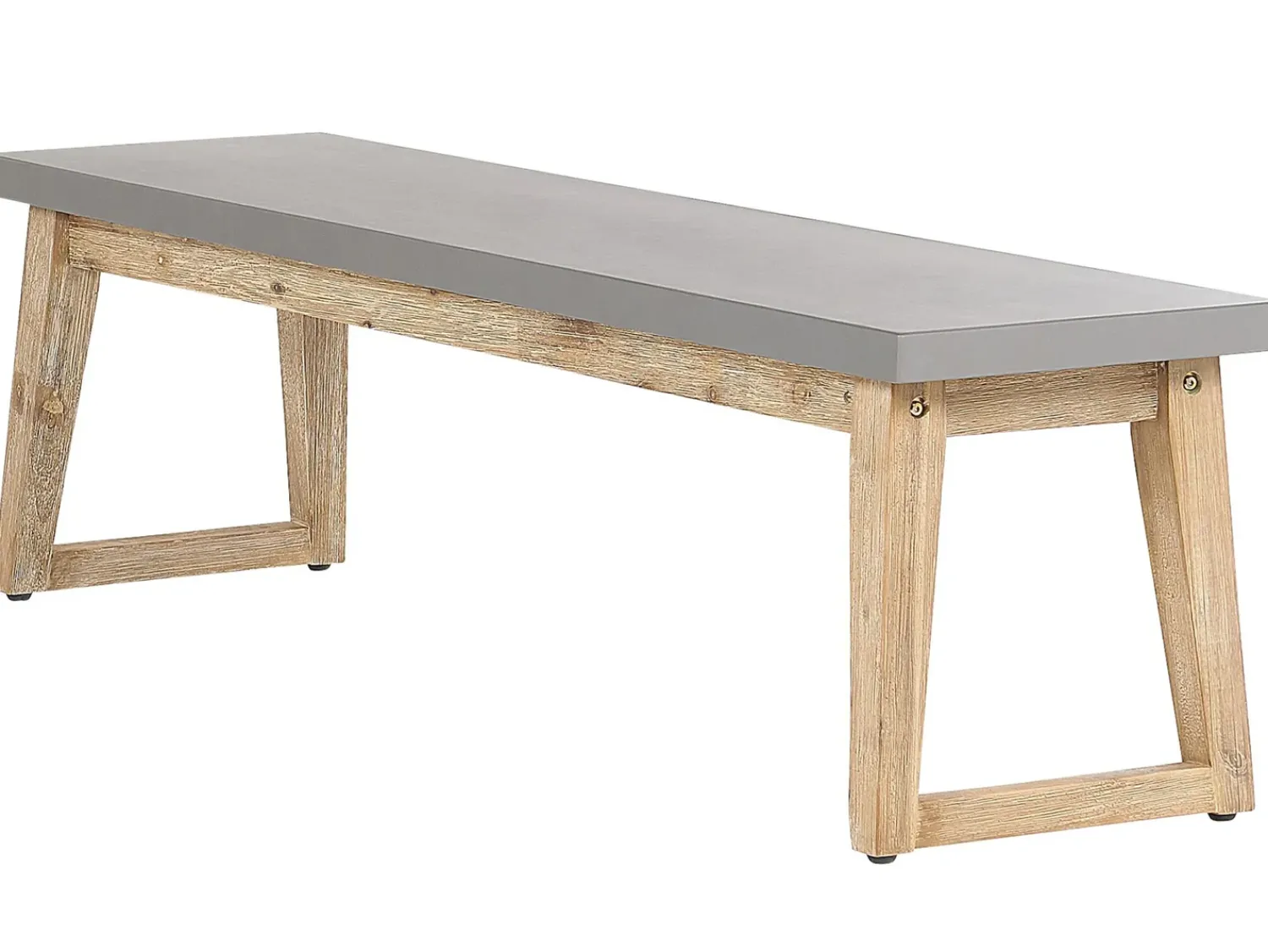 Online Beliani Set da pranzo da giardino con panche 6 posti ORIA Cemento Grigio Marrone Grigio