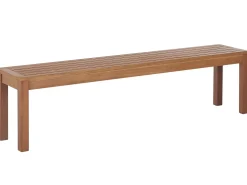 Hot Beliani Set da pranzo da giardino con panche 6 posti MONSANO Legno d'eucalipto Marrone