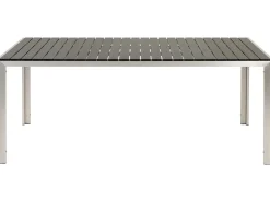Clearance Beliani Set da pranzo da giardino con panche 6 posti NARDO Nero/Argento Argento Nero