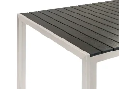 Clearance Beliani Set da pranzo da giardino con panche 6 posti NARDO Nero/Argento Argento Nero