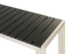 Clearance Beliani Set da pranzo da giardino con panche 6 posti NARDO Nero/Argento Argento Nero