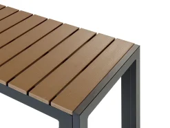 Online Beliani Set da pranzo da giardino con panche 6 posti NARDO Marrone/Nero Marrone Nero