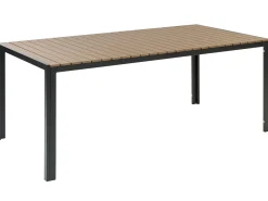 Online Beliani Set da pranzo da giardino con panche 6 posti NARDO Marrone/Nero Marrone Nero