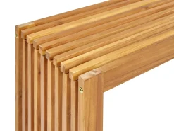 Beliani Set da pranzo da giardino con panche e sgabelli 6 posti BELLANO Legno d'acacia Marrone