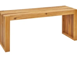 Best Beliani Set da pranzo da giardino con panche e sgabelli 4 posti BELLANO Legno d'acacia Marrone