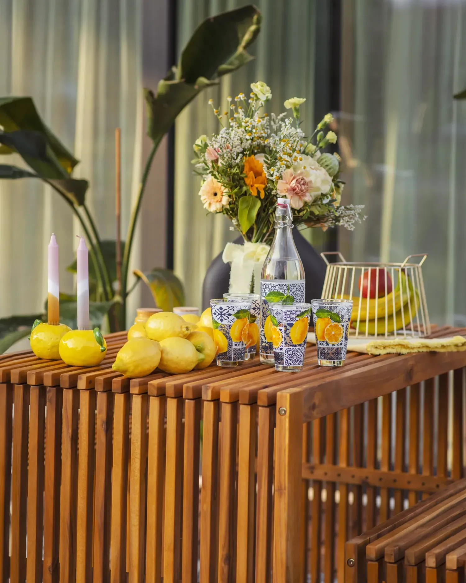 Best Beliani Set da pranzo da giardino con panche e sgabelli 4 posti BELLANO Legno d'acacia Marrone