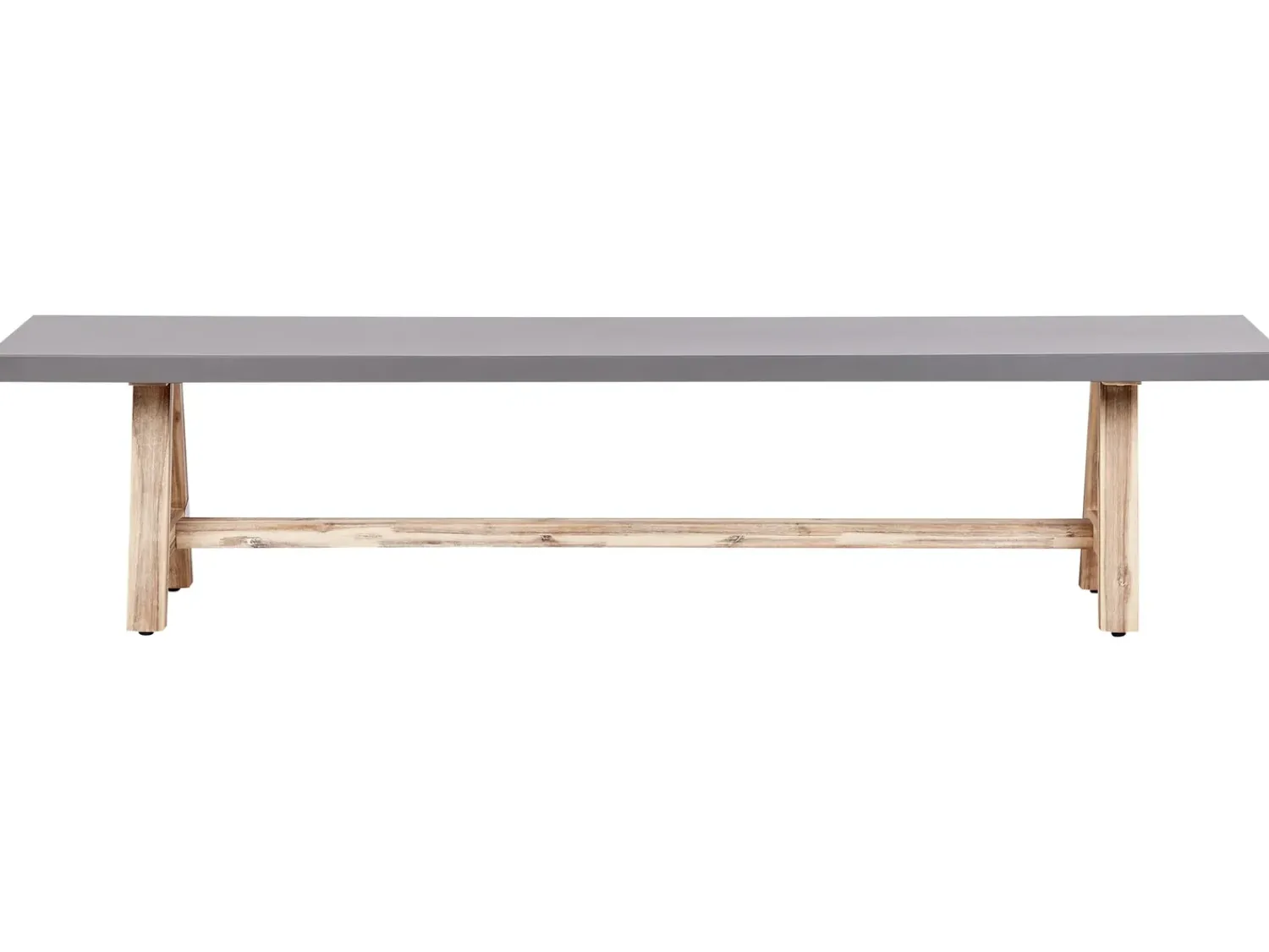 Clearance Beliani Set da pranzo da giardino con panche 6 posti TONNARE Cemento Grigio Marrone Grigio