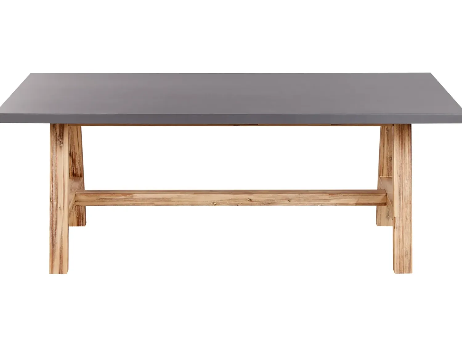 Clearance Beliani Set da pranzo da giardino con panche 6 posti TONNARE Cemento Grigio Marrone Grigio