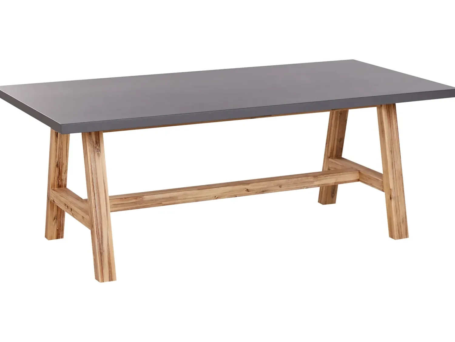 Clearance Beliani Set da pranzo da giardino con panche 6 posti TONNARE Cemento Grigio Marrone Grigio