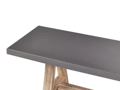 Best Beliani Set da pranzo da giardino con panche 8 posti TONNARE Cemento Grigio Marrone Grigio