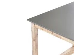 Best Beliani Set da pranzo da giardino con panche NOTTERI Cemento Grigio Marrone Grigio