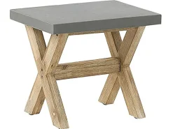 Outlet Beliani con sgabelli 4 posti OLBIA Cemento Grigio Marrone Grigio
