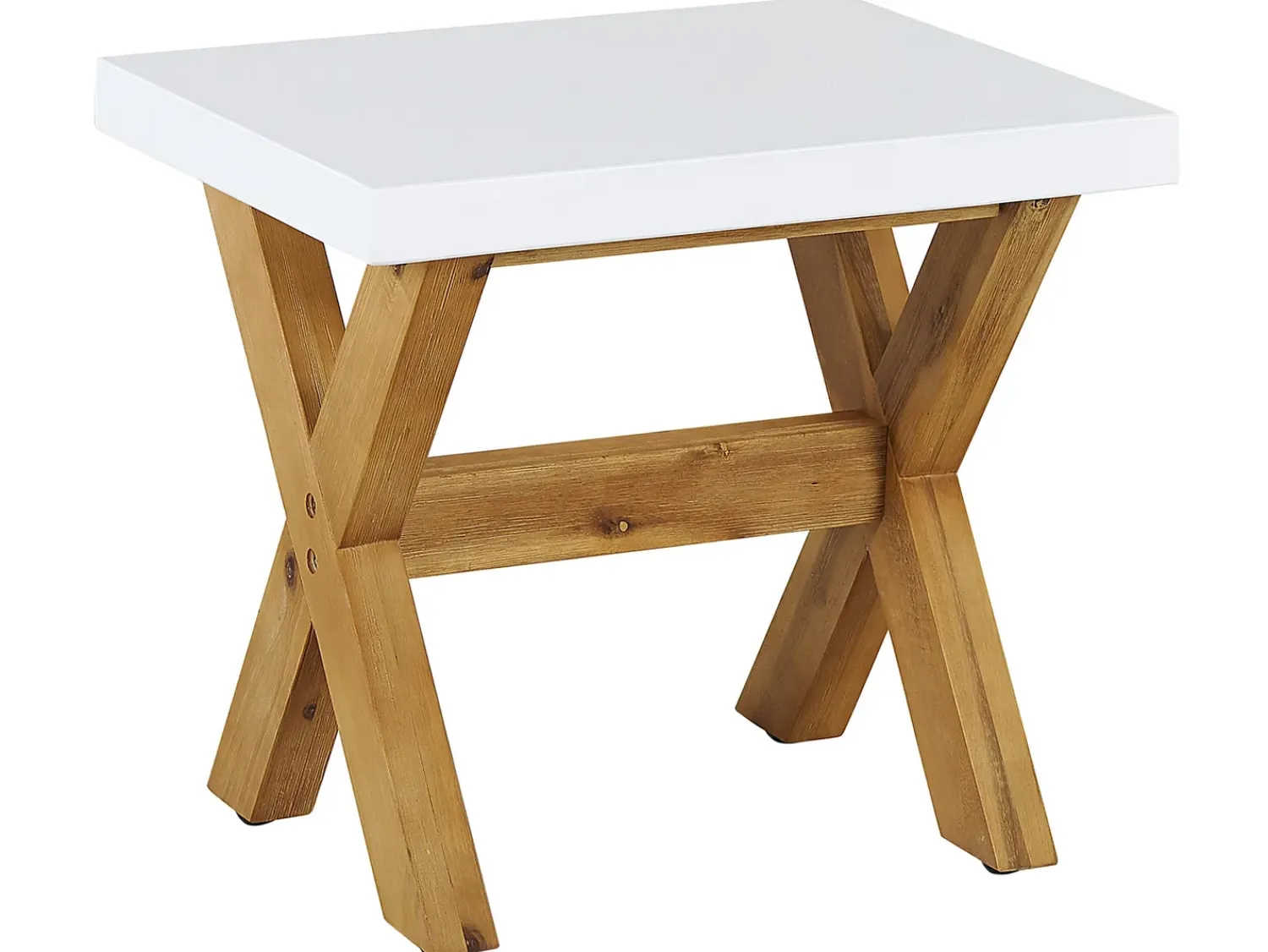 Online Beliani Set da pranzo da giardino con sgabelli 8 posti OLBIA Cemento Bianco Bianco Marrone