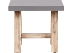 Hot Beliani Set da pranzo da giardino con sgabelli 6 posti TONNARE Cemento Grigio Marrone Grigio