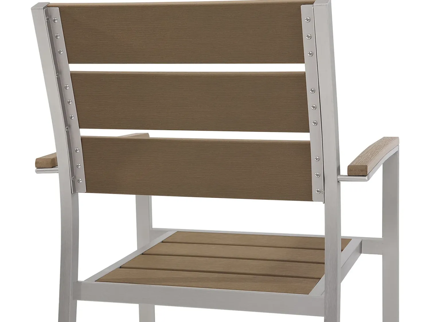 Outlet Beliani Set da pranzo da giardino 6 posti VERNIO Marrone Marrone Argento